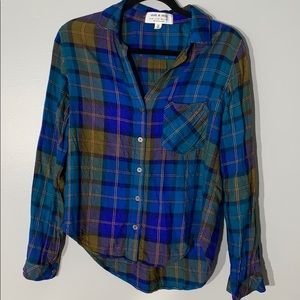 Cloth & Stone Plaid Blouse XS
